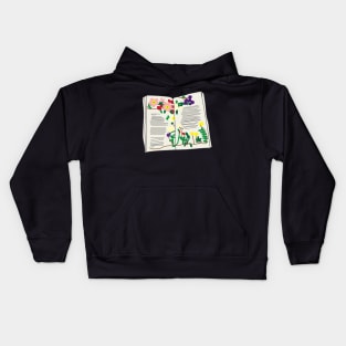 Aesthetic Floral Book Kids Hoodie